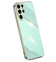 Newface Samsung Galaxy S25 Ultra Kılıf Volet Silikon - Açık Yeşil