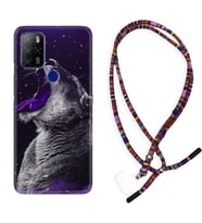 Omix X300 X500 X400 X600 X700 Kılıf Boyun Asklı Rasta Silikon Purple Leopar 1750