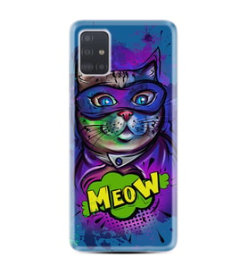 Samsung a71 A72 A73 A7 A9 2018 C7 C9 Kılıf Desenli Silikon Super Meow 1715