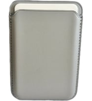 Apple iPhone 12 / 13 / 14 / 15 / 16 Serisi ile Uyumlu Deri Cüzdan Magsafe (Titanyum Gri)