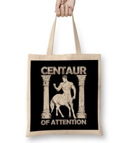Funny Centaur of Attention Pun Greek Mythology Bez Çanta Uzun Saplı