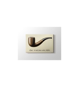Rene Magritte - The Treachery Of Images Premium Kanvas Tablo