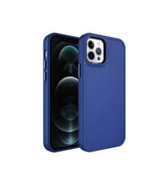 Apple iPhone 13 Pro Max Uyumlu Kılıf Metal Çerçeve ve Buton Tasarımlı Sert Zore Botox Kapak (Lacivert)