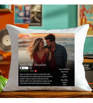 Kişiye Özel Netflix Temalı Yastık (40x40cm) 1.Kalite Boncuk Silikon İle Doldurulmuştur / Doğum Günü / Yıl Dönümü / Sevgili - Eş - Arkadaş Hediyesi / Konsept Hediyelik / Özel Gün Hediyesi (Beyaz)