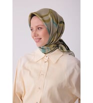 Belli Twill İpek Desenli Eşarp 4301D