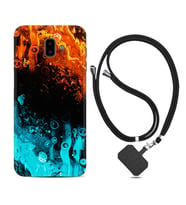 Samsung J6 Plus J7 Prime J7 Pro M20 Kılıf Boyun Askılı Silikon Orange Blue Color 1665