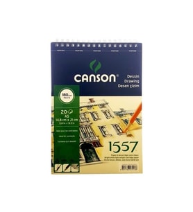 CANSON 1557 RESİM VE ÇİZİM DEFTERİ SPİRALLİ A5 180GR. 20 YP.