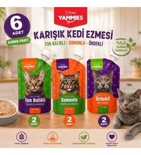 Kiwi Pets Yammies Karışık Kedi Ezmesi 90 Gr*6 Adet