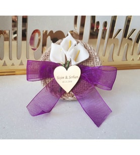 30 Adet Gala Çiçekli Magnet Nikah Şekeri-