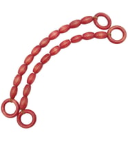 Angel Çanta Aksesuar 20 mm Oval Ahşap Boncuklu 40 cm Kırmızı Renk Çanta Sapı