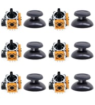 PS4 Analog Motor ve Topuz Seti 6+6 Playstation 4 Tamir PS4 Kol Analog Tamir Seti Yedek Parça (Turuncu)