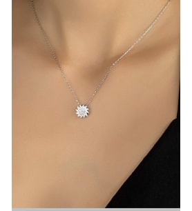 RÜZGAR GÜLÜ 925 AYAR SWAROVSKİ KOLYE