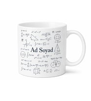 İsimli Formül Desenli Matematik Kupası Özel Baskılı Hediye Bardak