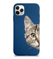 Apple iPhone 11 Pro Uyumlu Lansman Kılıf Catface Tasarımlı Altı Kapalı İçi Kadife Kaplı  Kapak (Şeffaf)