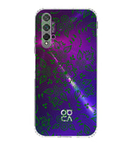 Huawei Nova 5t  Kamera korumalı Kapak Nostalji Desen Tasarımlı  Şeffaf Kılıf