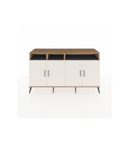 Kronos Konsol 6 Raflı 4 Kapaklı 176x59x99 Çam-Aytaşı/Antrasit