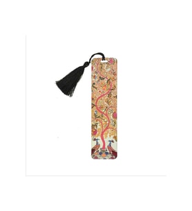 Tavuskuşu Ve Yaşam Ağacı Baskılı, Püsküllü Kitap Ayracı (hediyelik Bookmark,ayraç-121)