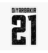 21 DİYARBAKIR Sticker Yapıştırma Oto Etiket 17cm
