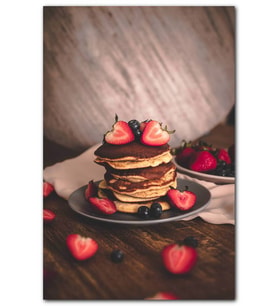 Cakatablo  Tabakta Krepler Çilekler ve Üzümler MDF Tablo