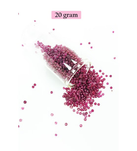 Dökme Cam Kum Boncuk (11/0) 2 mm - 20 Gram - Mor - BNC005