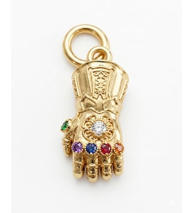 Gümüş Marvel The Avengers Infinity Gauntlet Sallantılı Charm