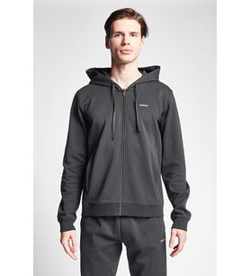Erkek Fermuarlı Kapüşonlu Sweatshirt 25S-1241-25B (Gri)