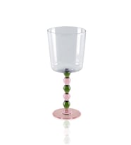 The Mia Bead Şarap Kadehi Yeşil 300 ml (Şeffaf)