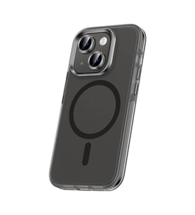iPhone 15 Plus Kılıf Airbagli Magsafe Wireless Şarj Özellikli Klaptika Kılıf (Siyah)