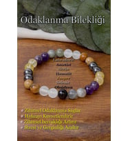 Odaklanma Bilekliği ( Labradorit, Ametist, Sitrin, Hematit, Jasper, Selenit ve Obsidyen )