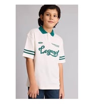 Defacto Oversize Ekru Erkek Çocuk Polo Yaka T-shirt G7474A8/ER105