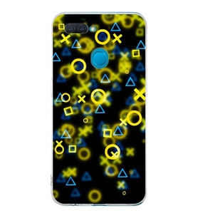 PrintiFy Oppo AX7 Uyumlu Kamera Korumalı Semboller Tasarımlı Şeffaf Silikon Kılıf