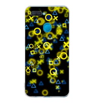 PrintiFy Oppo AX7 Uyumlu Kamera Korumalı Semboller Tasarımlı Şeffaf Silikon Kılıf
