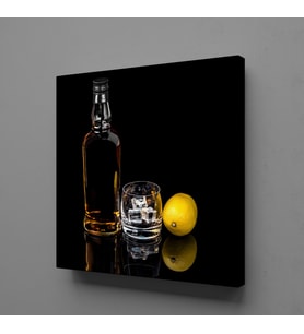 ŞİŞEDEKİ ALKOL KANVAS TABLO 190x190cm
