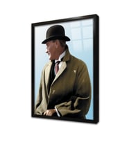 Şapkalı Atatürk Çerçeveli Cam Tablo