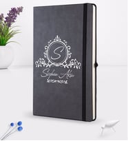 BK Gift Kişiye Özel İsimli Siyah Termo Deri Defter 16x24cm Model 11