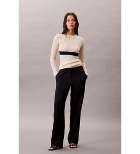 Calvin Klein Parlak Görünümlü Penye Eşofman Altı Kadın Siyah Eşofman Altı LV144C239G-CEF