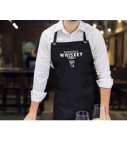 BK Gift Kişiye Özel İsimli Bar Tasarımlı Profesyonel Siyah Mutfak Önlüğü, Aşçı Önlüğü, Şef Önlüğü, Arkadaşa Hediye-4