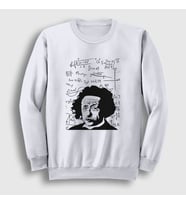 Presmono Unisex Beyaz Formulas Scientist Albert Einstein Sweatshirt 333828tt