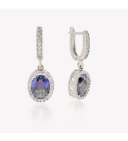 Silveranka 925 Ayar Zirkon Taşlı Damla Gümüş Küpe