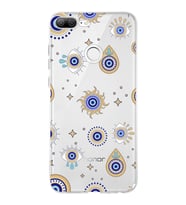 PrintiFy Huawei Honor 9 Lite ile Uyumlu 1mm Slim Fit Nazar Boncuğu 5 Baskılı Şeffaf  Kılıf