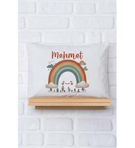 Pia Baby Premium %100 Pamuk İsme Özel Bebek Yastık Kılıfı 35*45 cm 5076-12