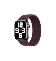 Apple Watch Ultra 49mm Uyumlu Kordon Hasır Örgü Esnek KRD-32 Small Strap Kayış (Koyu Mor)