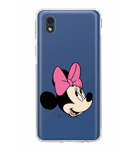 Samsung Galaxy A01 Core  Kamera Korumalı Kapak Minnie Mouse Tasarımlı  Şeffaf Kılıf