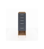 Kronos Dolap 5 Çekmeceli 44x59x134 Çam-Antrasit