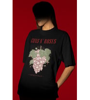 Tasarım Guns N' Roses Rock Metal Müzik Grubu Baskılı Unisex Oversize Tişört