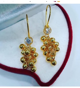ÇELİKOĞLU KUYUMCULUK 14 AYAR ALTIN ÜZÜM SALKIMLI KÜPE 3,67 GR