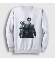 Presmono Unisex Beyaz Neo Film The Matrix Sweatshirt 253931tt