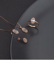 925 Ayar Gümüş Oval Model Trapez Takı Seti