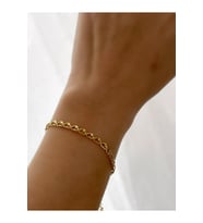 925 Ayar Gümüş Kalp Gold Gümüş Bileklik