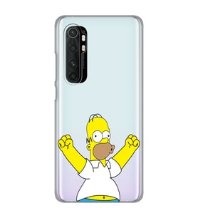 Xiaomi Mi Note 10 LITE Uyumlu Simpson Tasarımlı Şeffaf Telefon Kılıfı